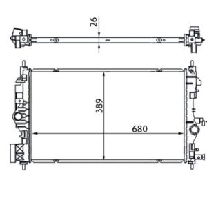 Radiator racire motor OPEL CASCADA (W13) 2.0 CDTI (67) diesel 170 cai MAHLE ORIGINAL CR 1697 000S