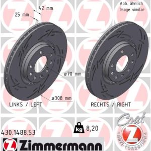 Disc frana OPEL ADAM (M13) 1.4 benzina 87 cai ZIMMERMANN 430.1488.53