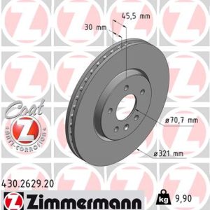 Disc frana OPEL CASCADA (W13) 1.6 (67) benzina 136 cai ZIMMERMANN 430.2629.20