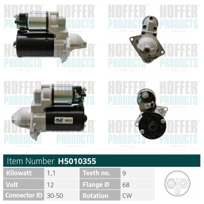 Electromotor OPEL ADAM (M13) 1.2 benzina 69 cai HOFFER H5010355