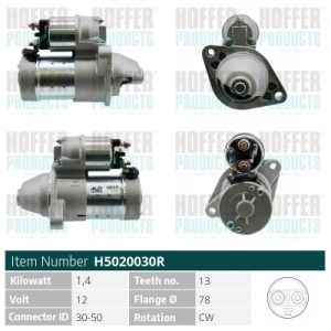 Electromotor OPEL COMBO Tour 1.7 DI 16V diesel 65 cai HOFFER H5020030R