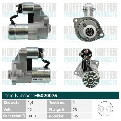 Electromotor OPEL COMBO Autoutilitara/limuzina spatioasa (71_) 1.7 D diesel 60 cai HOFFER H5020075