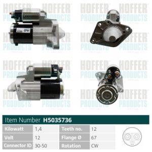 Electromotor OPEL VIVARO B platou / sasiu (X82) 1.6 CDTI (03) diesel 120 cai HOFFER H5035736