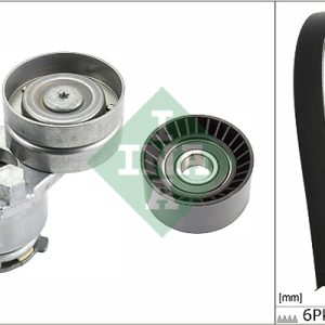 Set curea transmisie cu caneluri OPEL VIVARO A bus (X83) 1.9 DI (F7, J7, A07) diesel 80 cai INA 529 0124 10