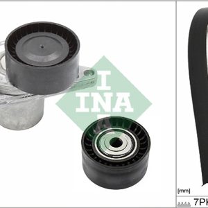 Set curea transmisie cu caneluri OPEL VIVARO B caroserie (X82) 1.6 CDTI (05) diesel 121 cai INA 529 0246 10