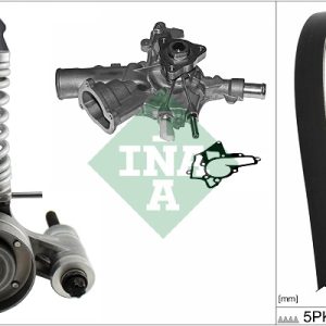 Pompa apa + Set curea transmisie cu caneluri OPEL COMBO Autoutilitara/limuzina spatioasa 1.4 16V benzina 90 cai INA 529 0297 31