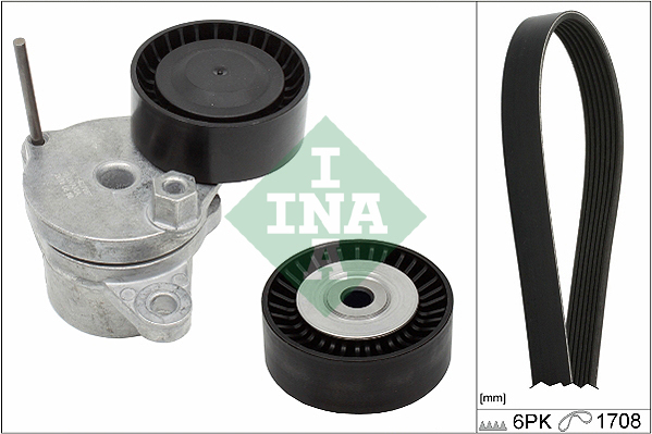 Set curea transmisie cu caneluri OPEL MOVANO C caroserie (U9) 2.2 D diesel 120 cai INA 529 0310 10