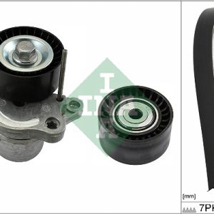 Set curea transmisie cu caneluri OPEL MOVANO B platou / sasiu (X62) 2.3 CDTI FWD (EV, HV, UV) diesel 150 cai INA 529 0317 10