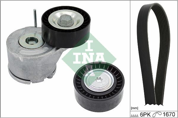 Set curea transmisie cu caneluri OPEL COMBO Autoutilitara/limuzina spatioasa (X12) 1.3 CDTI (B05) diesel 80 cai INA 529 0380 10