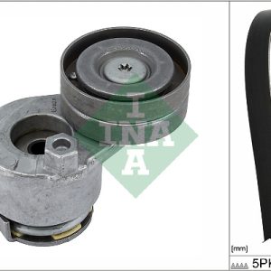 Set curea transmisie cu caneluri OPEL MOVANO A bus (X70) 1.9 DTI (JD) diesel 82 cai INA 529 0427 10