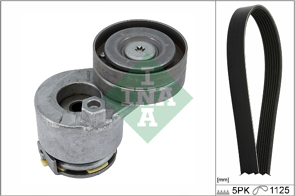 Set curea transmisie cu caneluri OPEL MOVANO A caroserie (X70) 1.9 DTI (FD) diesel 82 cai INA 529 0427 10