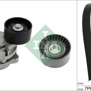 Set curea transmisie cu caneluri OPEL MOVANO A bus (X70) 2.5 DTi (JD) diesel 99 cai INA 529 0432 10