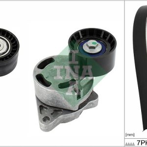 Set curea transmisie cu caneluri OPEL MOVANO A platou / sasiu (X70) 2.5 CDTI (ED, HD, UD0, UD4) diesel 101 cai INA 529 0435 10