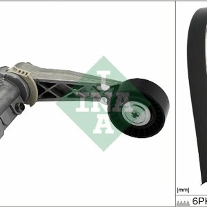 Set curea transmisie cu caneluri OPEL GRANDLAND / GRANDLAND X (A18, P1UO) 1.6 Turbo (75) benzina 150 cai INA 529 0503 10