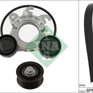 Set curea transmisie cu caneluri OPEL GRANDLAND / GRANDLAND X (A18, P1UO) 1.6 Turbo Hybrid4 benzina/elector 300 cai INA 529 0552 10