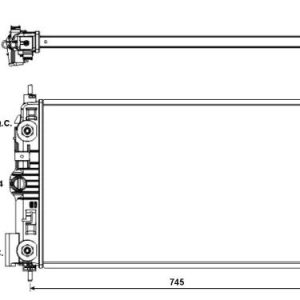 Radiator racire motor OPEL CASCADA (W13) 2.0 CDTI (67) diesel 165 cai NRF 53143