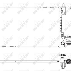 Radiator racire motor OPEL AMPERA (R12) EV 150 benzina/elector 151 cai NRF 53160