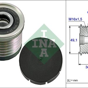 Fulie alternator OPEL VIVARO A platou / sasiu (X83) 1.9 DTI diesel 101 cai INA 535 0030 10