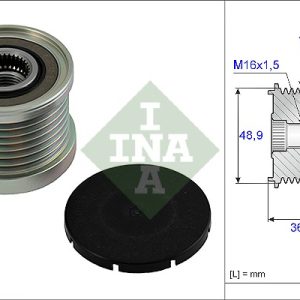 Fulie alternator OPEL VIVARO A caroserie (X83) 2.5 DTI (F7) diesel 135 cai INA 535 0081 10