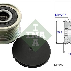 Fulie alternator OPEL MOVANO B caroserie (X62) 2.3 CDTI FWD (FV) diesel 125 cai INA 535 0153 10