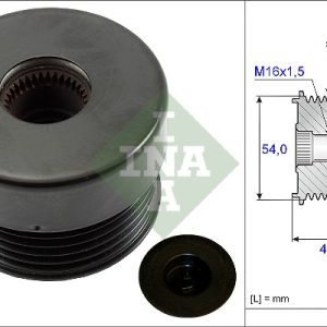 Fulie alternator OPEL COMBO Tour 1.6 CNG Benzina/Gaz metan (GNC) 97 cai INA 535 0172 10