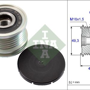 Fulie alternator OPEL GRANDLAND / GRANDLAND X (A18, P1UO) 1.6 Turbo (75) benzina 181 cai INA 535 0178 10