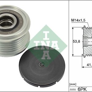 Fulie alternator OPEL GRANDLAND / GRANDLAND X (A18, P1UO) 1.5 Turbo D (75) diesel 131 cai INA 535 0304 10