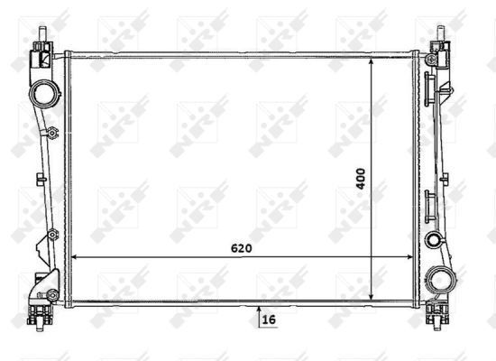 Radiator racire motor OPEL COMBO Autoutilitara/limuzina spatioasa (X12) 1.3 CDTI (B05) diesel 95 cai NRF 53935