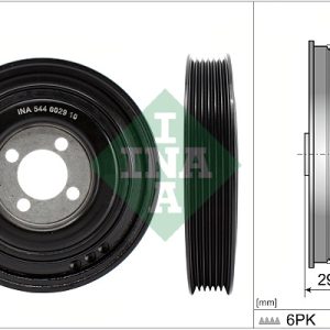 Fulie curea arbore cotit OPEL COMBO Tour (X12) 1.3 CDTI (C26, D26, E26, C05) diesel 95 cai INA 544 0029 10
