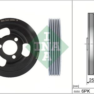 Fulie curea arbore cotit OPEL GRANDLAND / GRANDLAND X (A18, P1UO) 1.6 Turbo (75) benzina 150 cai INA 544 0096 10