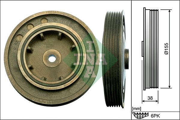 Fulie curea arbore cotit OPEL MOVANO A bus (X70) 1.9 DTI (JD) diesel 82 cai INA 544 0101 10