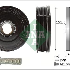 Set fulie arbore cotit OPEL VIVARO B platou / sasiu (X82) 1.6 CDTI (03) diesel 140 cai INA 544 0177 20