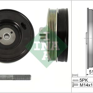 Set fulie arbore cotit OPEL ADAM (M13) 1.0 benzina 90 cai INA 544 0509 20