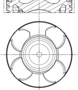 Piston OPEL COMBO Tour (X12) 1.3 CDTI (C26, D26, E26, C05) diesel 90 cai MAHLE ORIGINAL 011 PI 00117 000