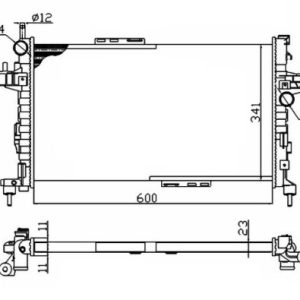 Radiator racire motor OPEL COMBO Autoutilitara/limuzina spatioasa 1.3 CDTI 16V diesel 75 cai NRF 54753A