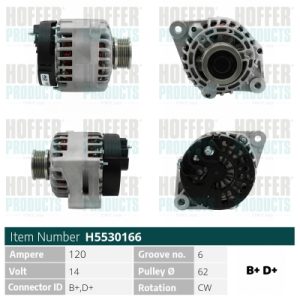Alternator OPEL COMBO Autoutilitara/limuzina spatioasa 1.3 CDTI 16V diesel 75 cai HOFFER H5530166
