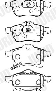 Placute frana OPEL COMBO Tour 1.6 benzina 87 cai JURID 571975J