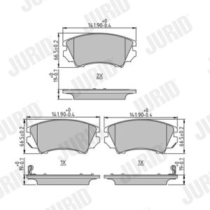 Placute frana OPEL CASCADA (W13) 1.6 (67) benzina 200 cai JURID 573270J