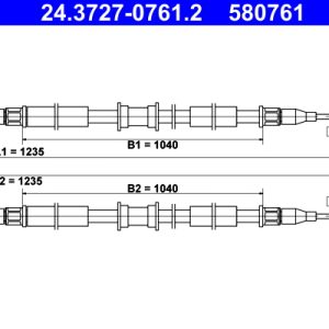 Cablu frana de parcare OPEL COMBO Autoutilitara/limuzina spatioasa 1.6 benzina 87 cai ATE 24.3727-0761.2