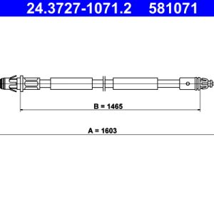Cablu frana de parcare OPEL VIVARO A bus (X83) 2.5 CDTI (F7, J7, A07) diesel 146 cai ATE 24.3727-1071.2