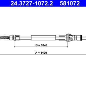 Cablu frana de parcare OPEL MOVANO A platou / sasiu (X70) 2.8 DTI (ED, HD, UD0, UD4) diesel 114 cai ATE 24.3727-1072.2