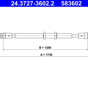 Cablu frana de parcare OPEL MOVANO B platou / sasiu (X62) 2.3 CDTI FWD (EV, HV, UV) diesel 101 cai ATE 24.3727-3602.2