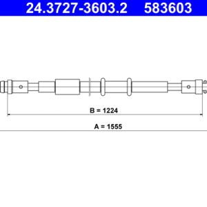 Cablu frana de parcare OPEL MOVANO B platou / sasiu (X62) 2.3 CDTI RWD (EV, HV, UV) diesel 146 cai ATE 24.3727-3603.2