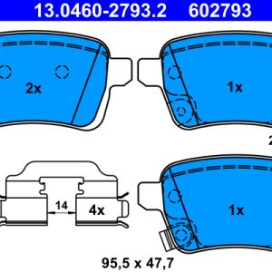 Placute frana OPEL ADAM (M13) 1.2 benzina 69 cai ATE 13.0460-2793.2