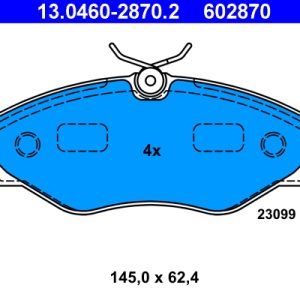 Placute frana OPEL VIVARO A bus (X83) 2.0 16V (F7, J7, A07) benzina 120 cai ATE 13.0460-2870.2