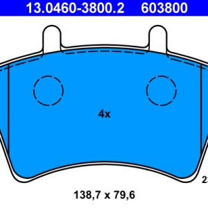 Placute frana OPEL MOVANO A platou / sasiu (X70) 2.8 DTI (ED, HD, UD0, UD4) diesel 114 cai ATE 13.0460-3800.2