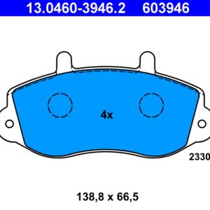 Placute frana OPEL MOVANO A caroserie (X70) 2.5 DTI (FD) diesel 115 cai ATE 13.0460-3946.2