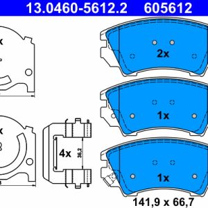 Placute frana OPEL CASCADA (W13) 1.6 (67) benzina 136 cai ATE 13.0460-5612.2