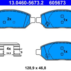 Placute frana OPEL KARL (C16) 1.0 benzina 73 cai ATE 13.0460-5673.2