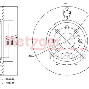 Disc frana OPEL ADAM (M13) 1.4 LPG Benzina/Autogaz (GPL) 87 cai METZGER 6110075